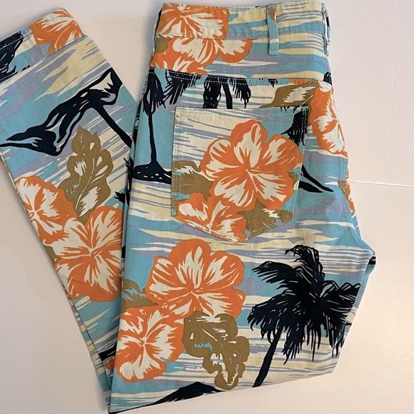 G Star Raw Elwood 5622 3D Mid Boyfriend Hawaii Aloha Print Jeans Pharrell 33x28 - Picture 1 of 16